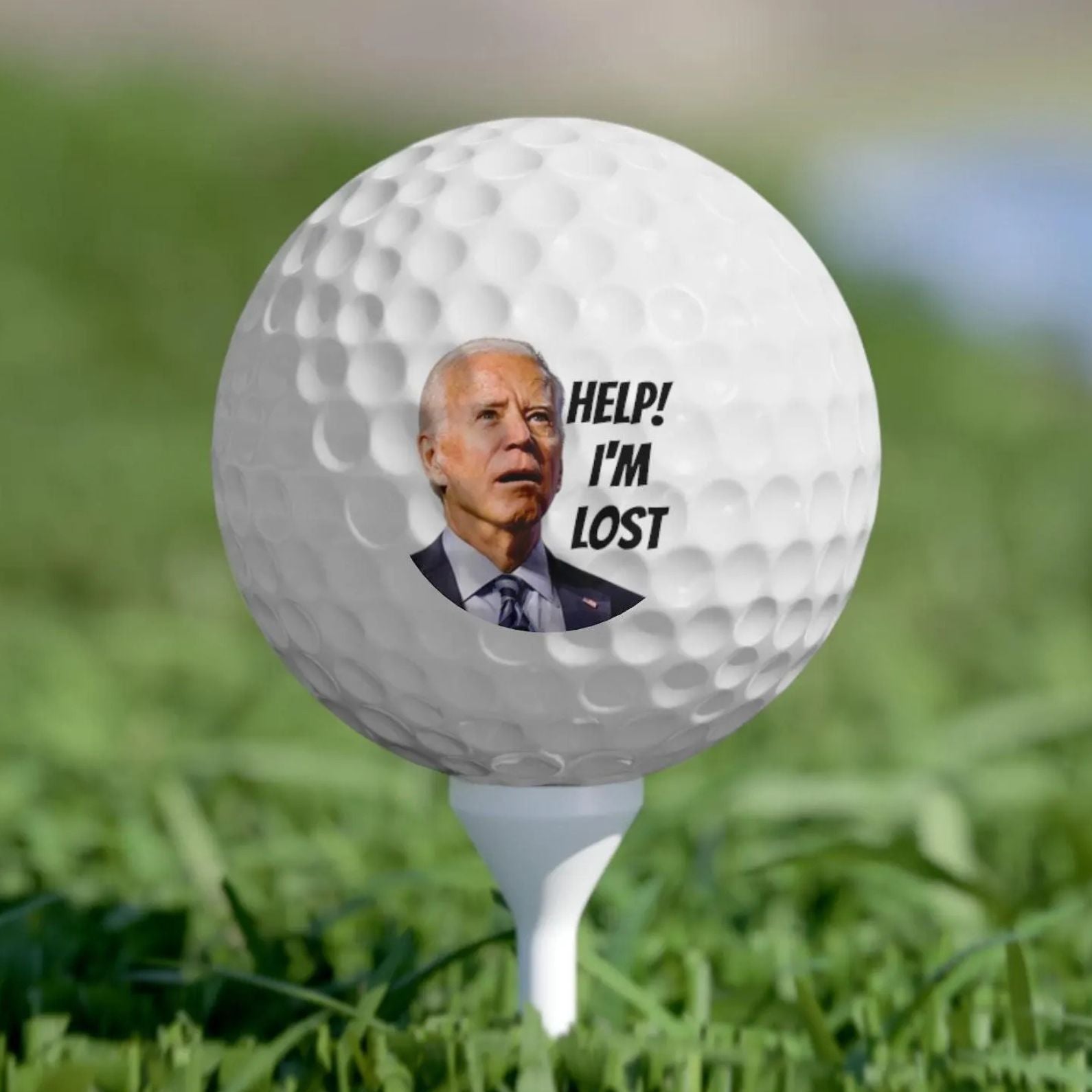 Help I'm Lost Joe Biden Golf Ball, Personalized Golf Ball, Funny Golf Balls Gag Gift, Trump Supporters - GOP