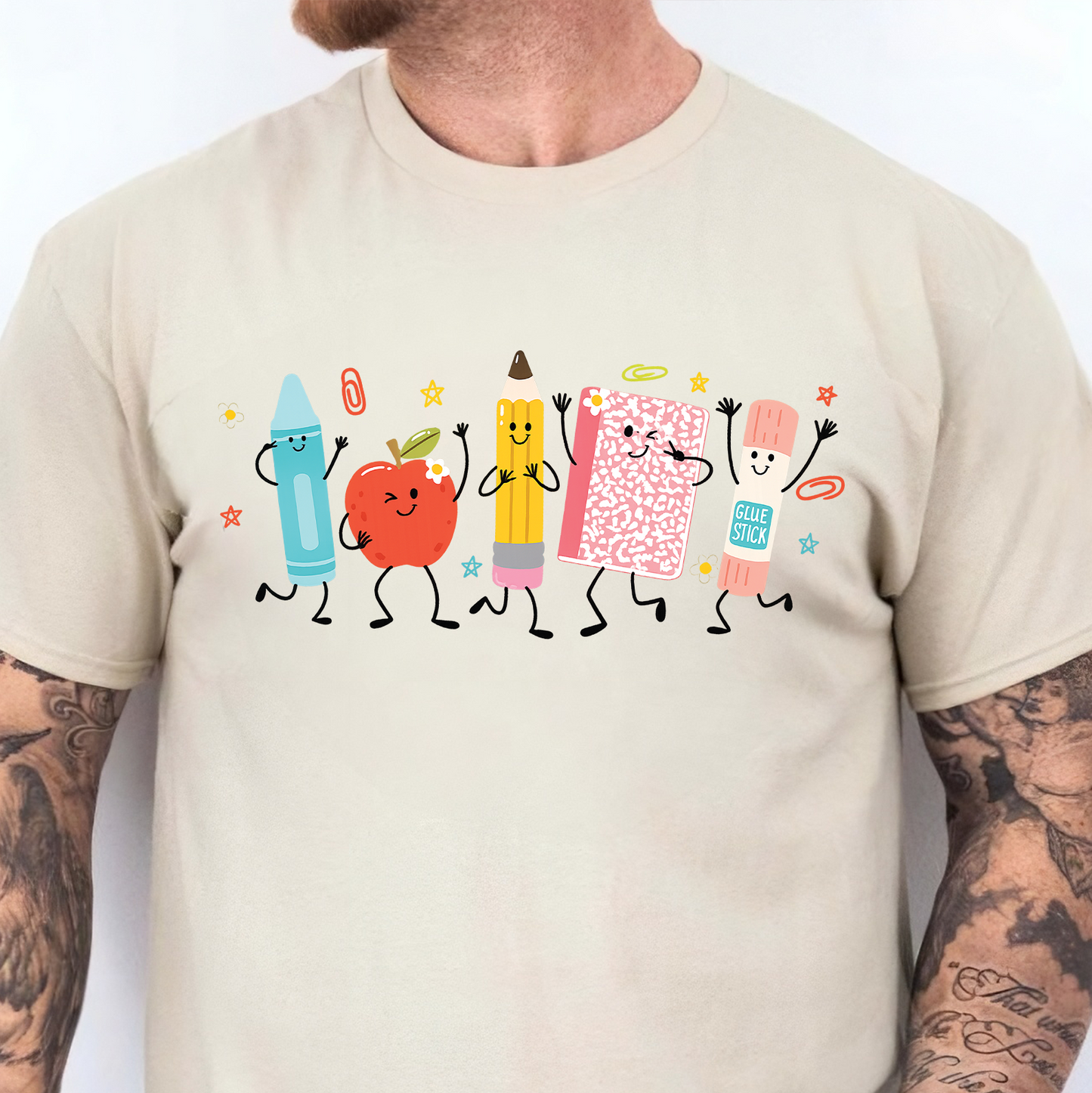 Cute School Supplies Shirt, Crayon Pencil Notebook Tee, Back To School Shirt 685729