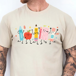 Cute School Supplies Shirt, Crayon Pencil Notebook Tee, Back To School Shirt 685729