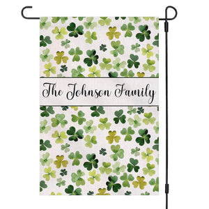 St. Patricks Day Personalized Custom Garden Flag H162