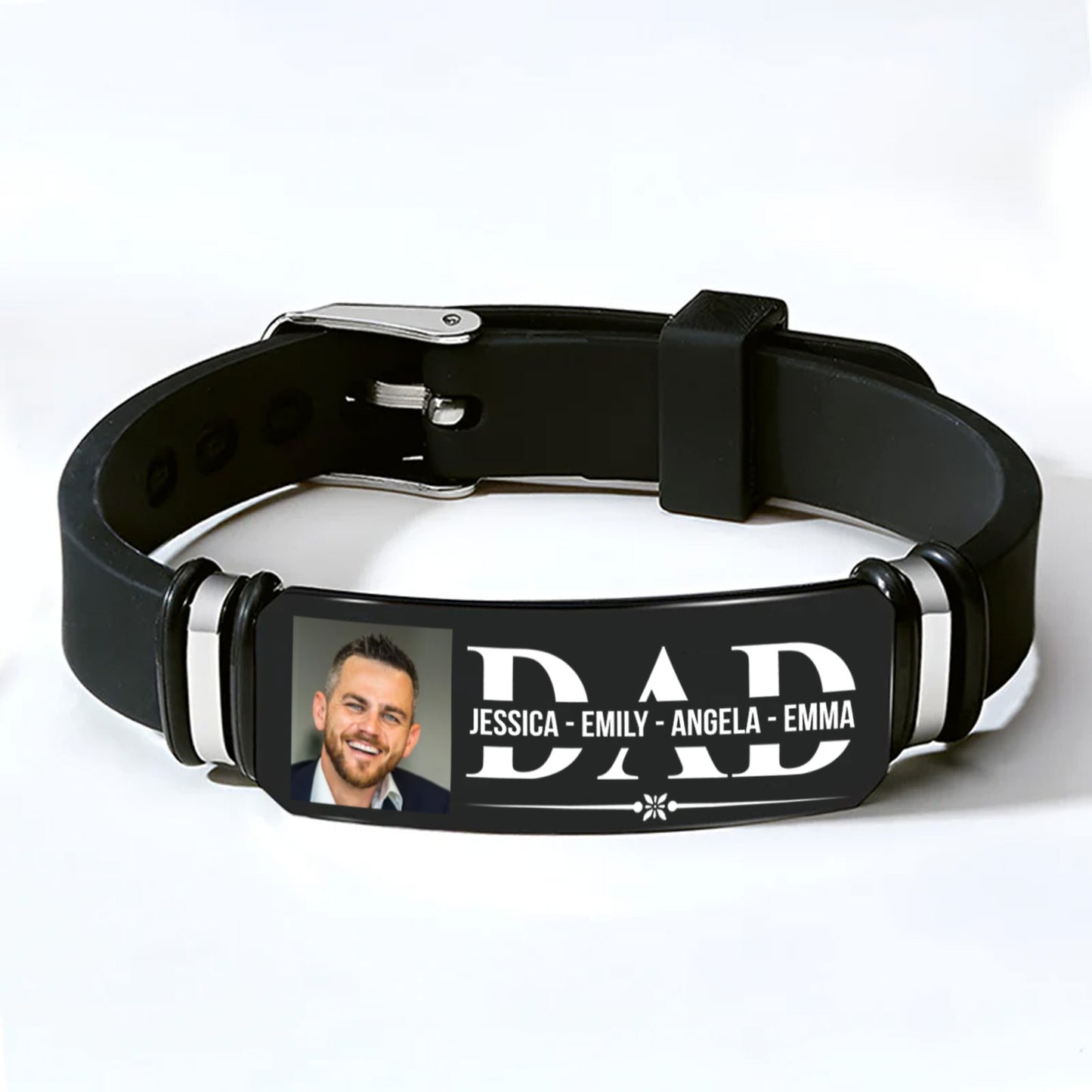 Custom Photo Dad Bracelet | Gift for Dad Husband, Father's Day Gift | Personalized Unisex Print Bracelet 682192