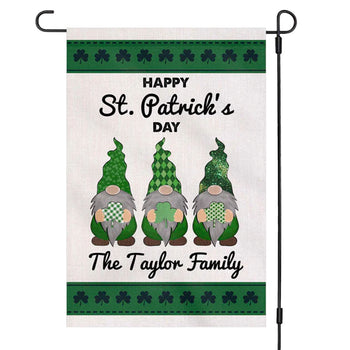Happy St. Patricks Day Personalized Custom Garden Flag H163