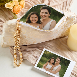 Custom Photo Wedding Clutch | Personalized Bridal Handbag | Handmade Memory Purse Gift For Mom 684683