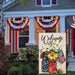 4Th of July Mason Jar Flowers Summer Garden Flag 12X18, Patriotic Celebration Double-Sided Decorative Burlap Yard Flag for Memorial Day Independence Day outside Decoration Holiday Festivities