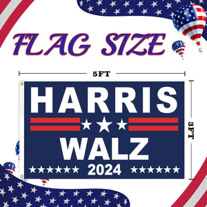 Kamala Harris Waltz 2024 Flag Kamala Harris Waltz for the People Flag 3X5Ft Kamala Harris 2024 President Flags for Garden Yard Decor