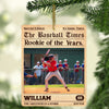 Personalized Rookie of the Year Baseball Wood Ornament | Custom Baseball Photo Ornament 682723