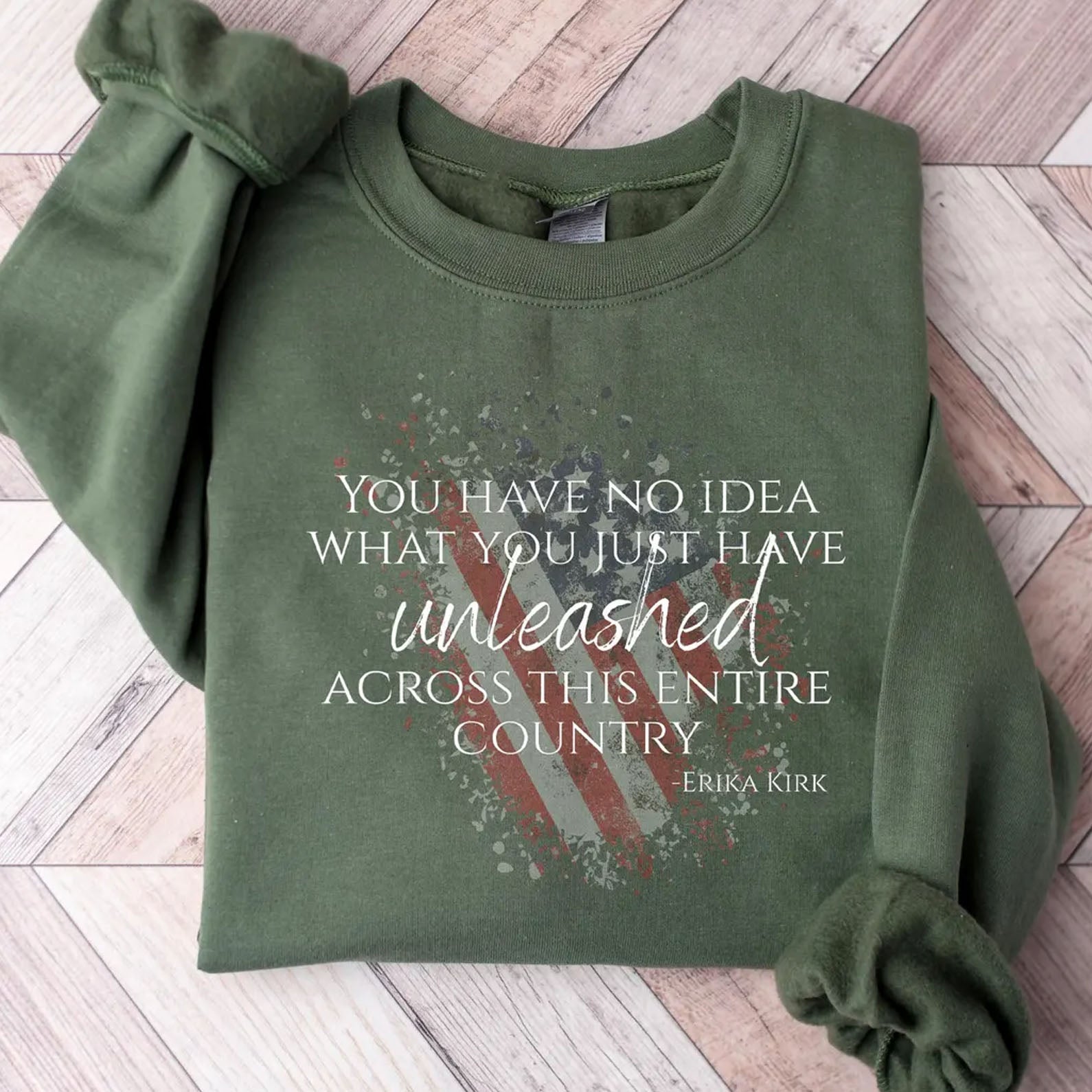 Charlie Kirk Memorial Sweatshirt | Patriotism Faith & God's Merciful Love | Erika Kirk Shirt 683070