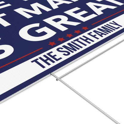 Personalized Hate Will Not Make US Great - Custom 8647 Anti Trump Yard Sign, Political MAGA Protest Lawn Sign, Election Campaign Display 682190