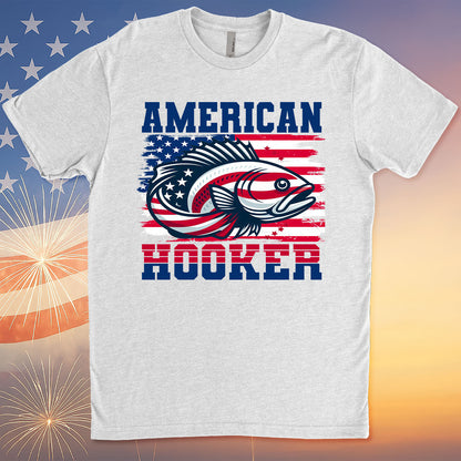 American Hooker Shirt | 4th Of July T-Shirt | Retro Hooker Tee | Patriotic Fishing Shirt | Independence Day Tee 682320