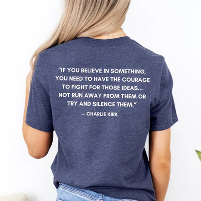 Justice For Charlie Kirk Shirt | RIP Charlie Kirk Front & Back Shirt | A True Patriot Memorial Shirt | America Freedom Apparel 682829