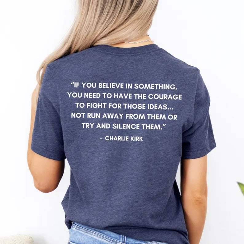 Justice For Charlie Kirk Shirt | RIP Charlie Kirk Front & Back Shirt | A True Patriot Memorial Shirt | America Freedom Apparel 682829