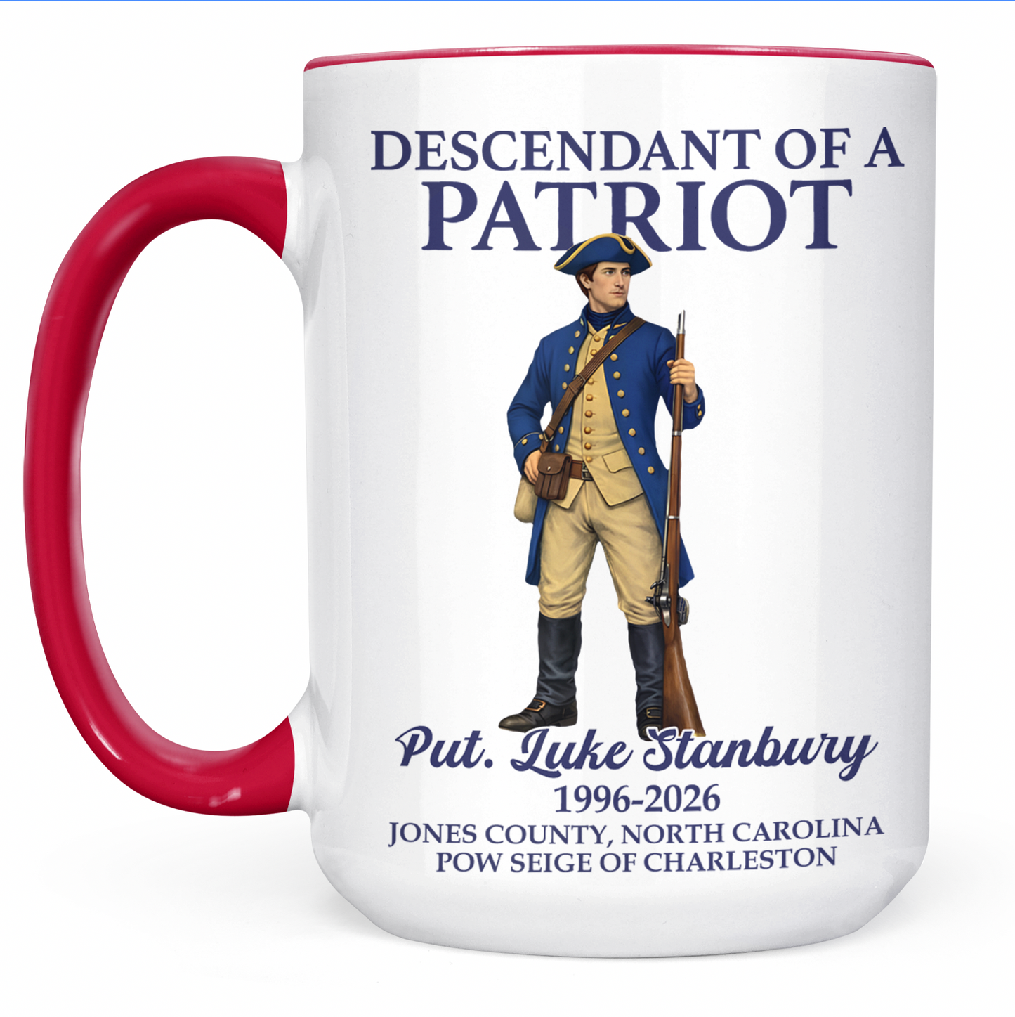 Custom Name Descendant Of A Patriot Mug | Personalized 250 Years DAR SAR Ceramic Mug | 4th of July Gift 684471