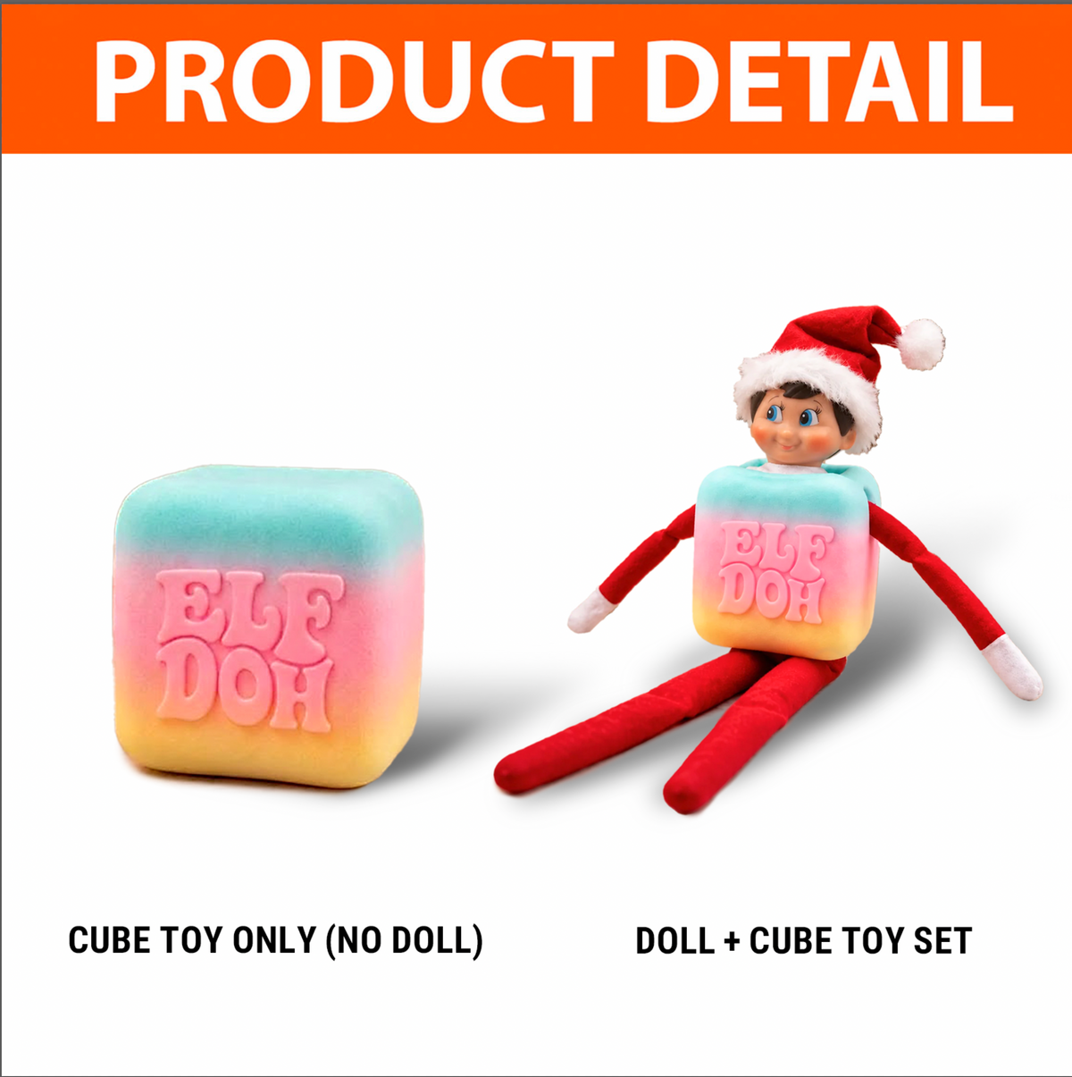 ElfDoh Squishy Elf Costume, 3D Printed Christmas Elf Outfit, Funny Trump Squishy Elf Accessory 686685 WFD