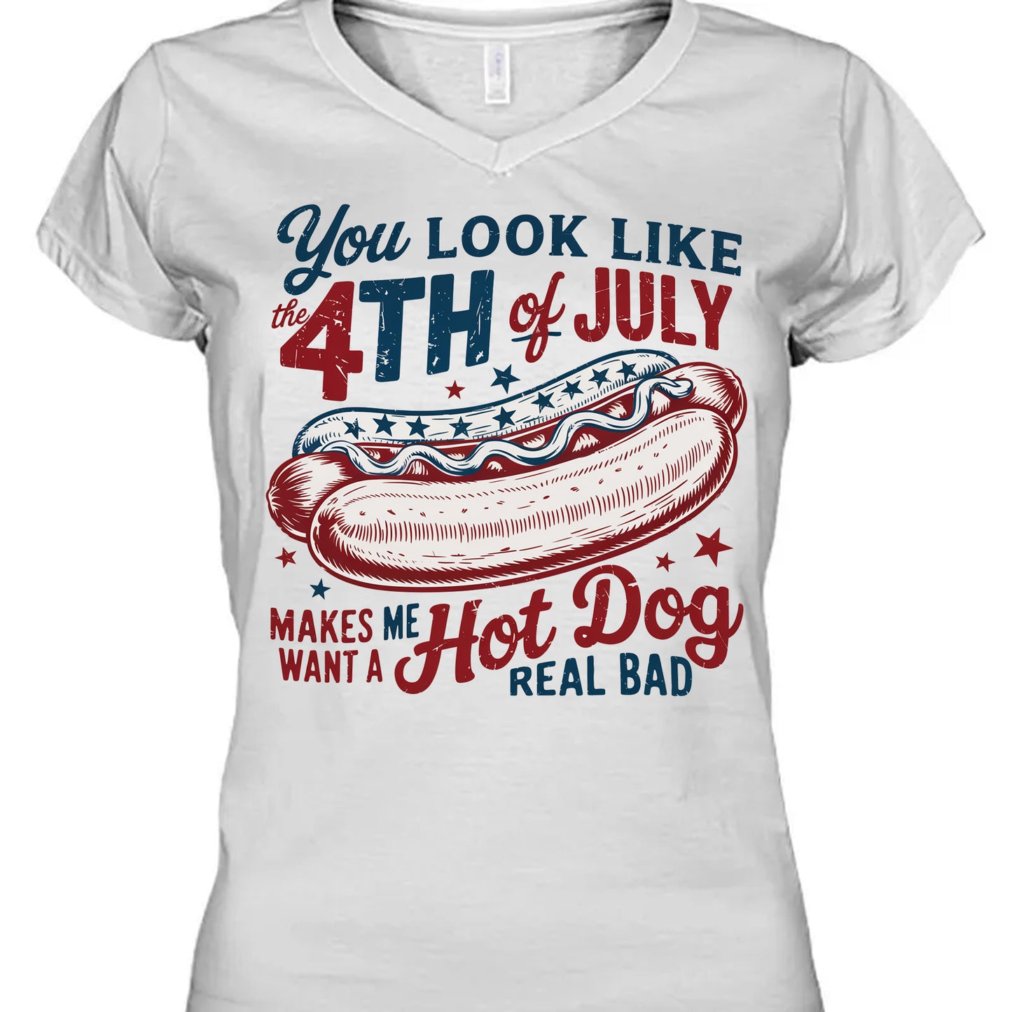 You Look Like The 4th Of July Shirt | Retro America Hot Dog T-Shirt | Fourth of July Shirt | Independence Day Tee 682306
