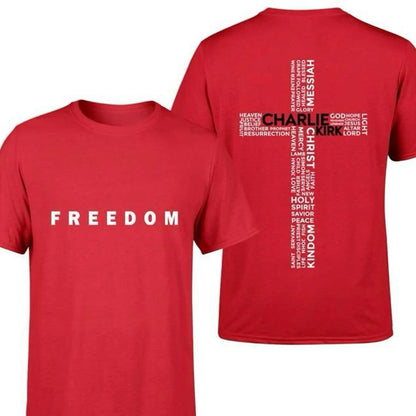 Charlie Kirk Red Shirt | Red Freedom Shirt | We Wear Red Charlie Kirk Birthday October 14 Front & Back Shirt 683094