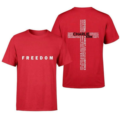 Charlie Kirk Red Shirt | Red Freedom Shirt | We Wear Red Charlie Kirk Birthday October 14 Front & Back Shirt 683094