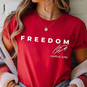 Red Freedom Shirt | Charlie Kirk Red Shirt | We Wear Red Charlie Kirk Birthday October 14 Women Shirt 683063