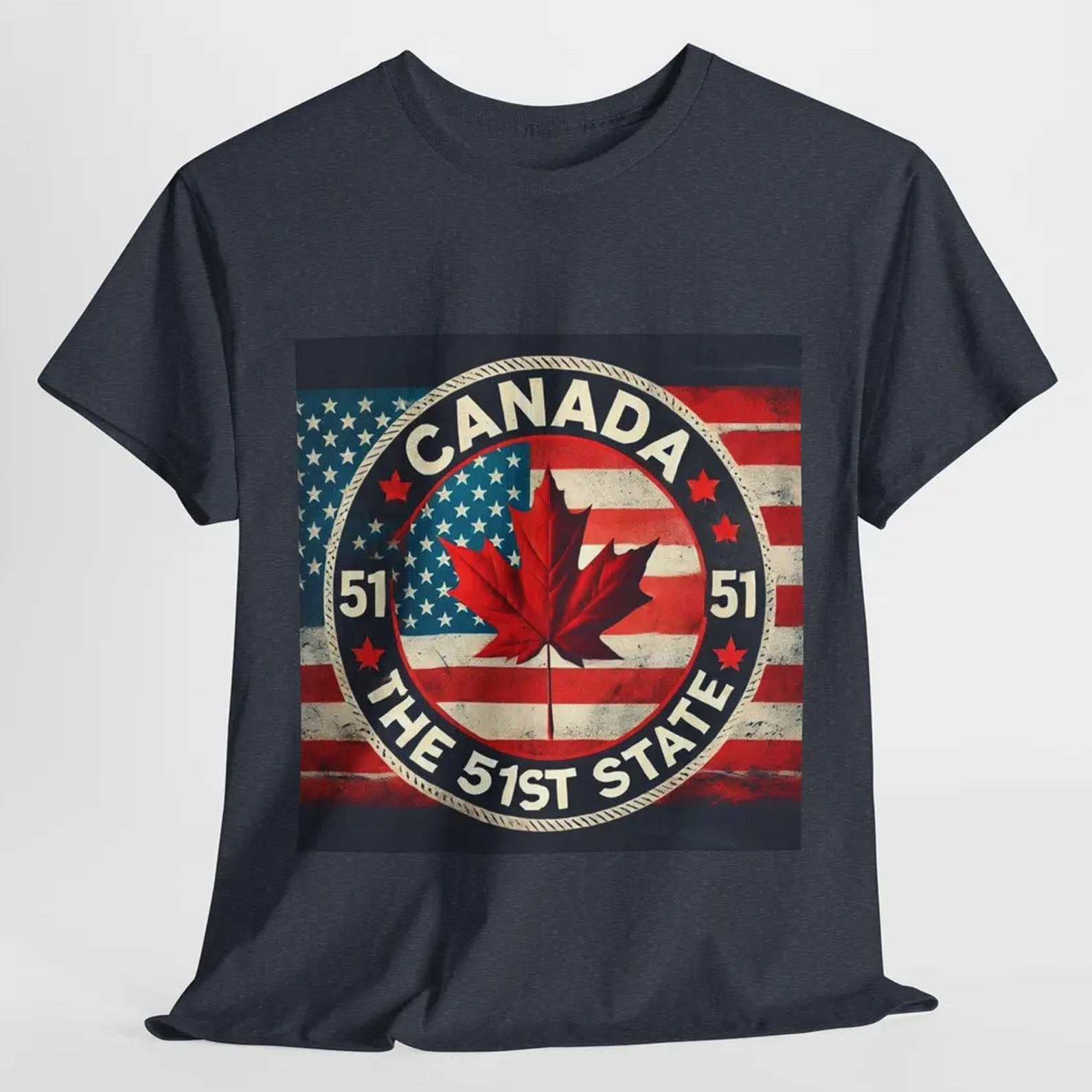 Canada America's 51st State Shirt, Political Trump Supporters Dark Shirt 681960 - GOP - WFD