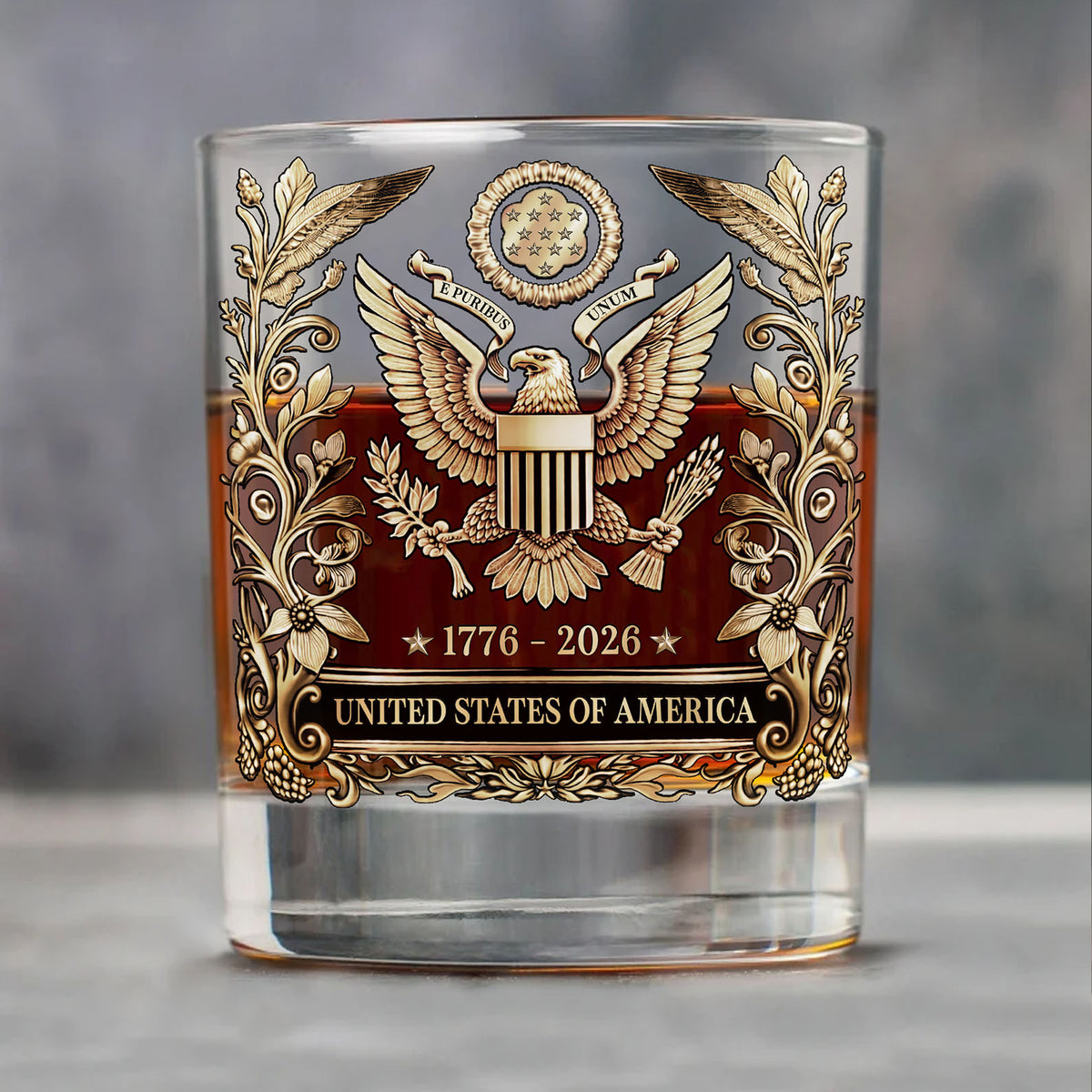 USA 250 Years Anniversary Whiskey Glass | Patriotic 1776–2026 Whiskey Glass | 4th of July Whiskey Glass 684040