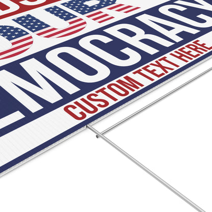 Personalized Hands Off Our Democracy Yard Sign – Custom 8647 Anti Trump Protest Printable For April 5th Rally, Anti-DOGE Yard Sign 682206