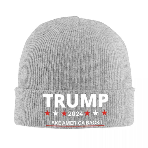 Trump 2024 Take America Back Hats Autumn Winter Beanie Fashion Caps Female Male Acrylic Knitted Caps