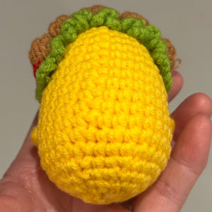 Positive Taco Crochet, Handmade Crochet Taco, Crochet Emotional Support Positive Taco, Gift for Him, Gift For Her 683935