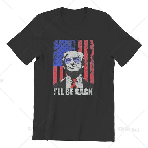 I Will Be Back 2024 Trump Funny Street Fashion Couple T Shirts Women Men Clothing Tee Graphic T Shirts