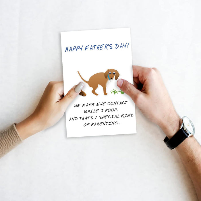 Dog Dad Fathers Day Greeting Card Gift for Men, Funny Father’S Day Card from Dog Dad