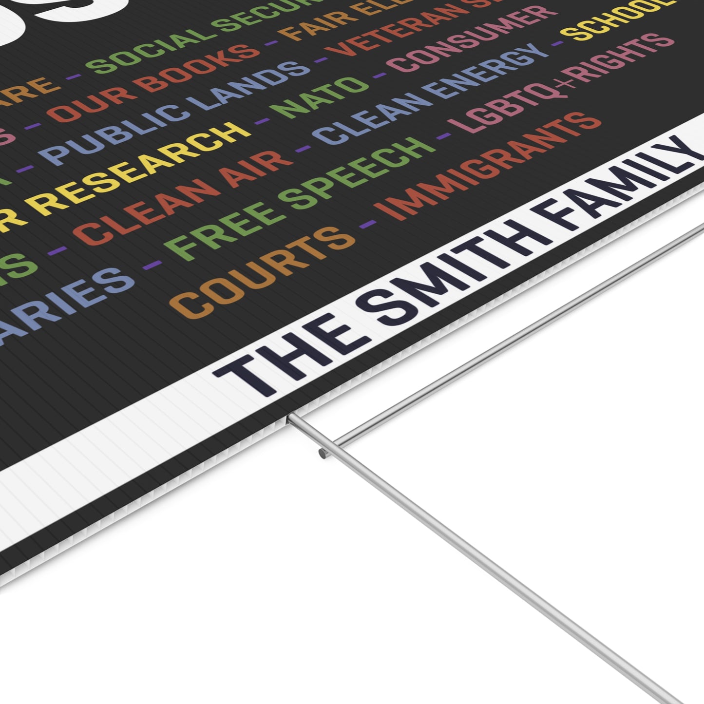 Personalized Hands Off Yard Sign – Progressive Political Yard Sign for Social Justice and Free Speech Advocacy, 8647 Anti Trump 682186