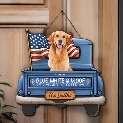 Personalized 250 Years Of Freedom Wooden Sign | Patriotic Door Decor 684494