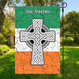 Cross Irish Flag Personalized Custom Garden Flag C161