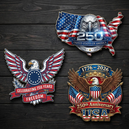 250 Years USA Anniversary Lapel Pin | Pack Of 10 Semiquincentennial Patriotic Pins 684625
