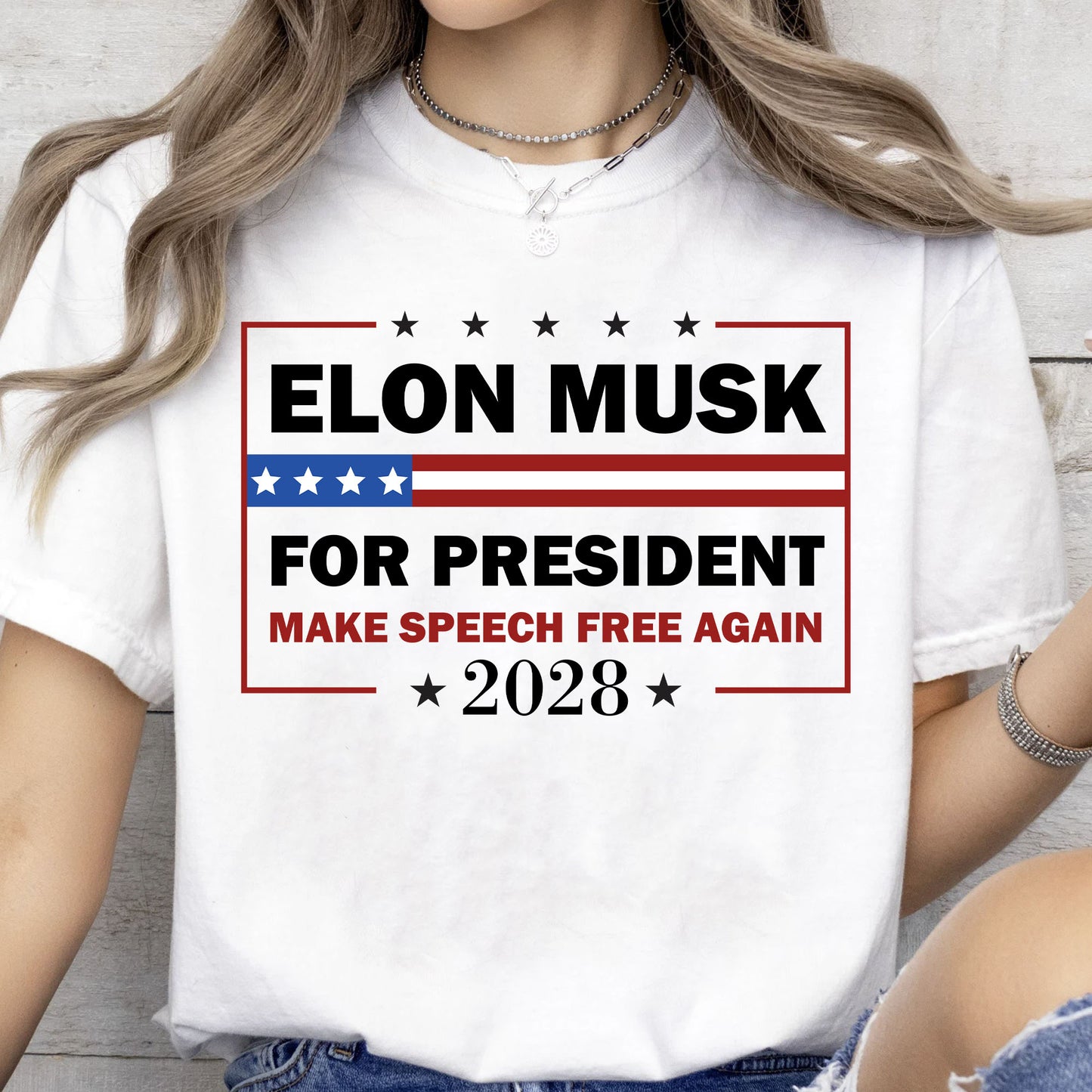 Elon Musk For President Shirt | New Anti Trump Anti MAGA Anti Democrat Shirt | Political Funny Satire USA T-Shirt for New Thinkers 682585