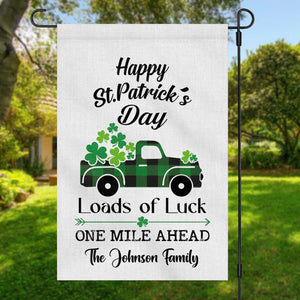 Happy St. Patricks Day Personalized Custom Garden Flag H166