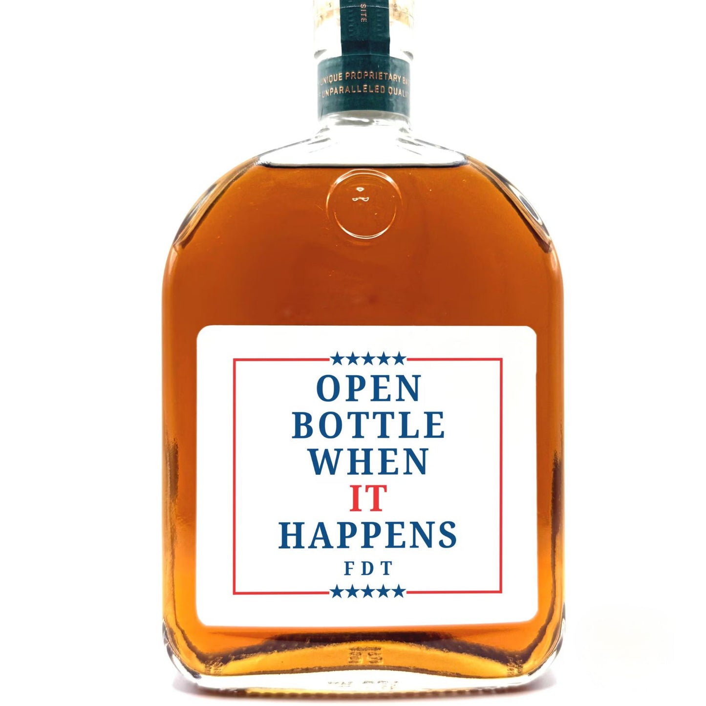 Anti Trump Custom Wine Label: Funny Political Gift For Democrats & Liberals, Subtle FDT Champagne Bottle Sticker, Anti MAGA