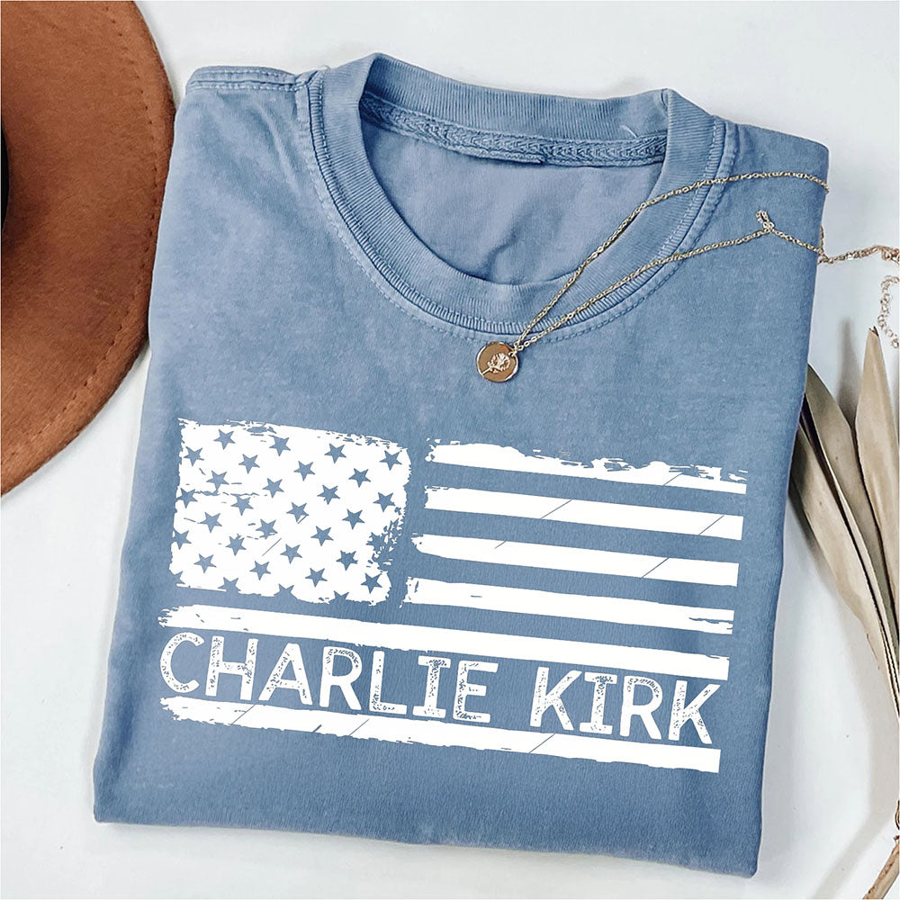 Patriotic Charlie Kirk Memorial Comfort Colors Shirt | RIP Charlie Kirk Tribute Tee | Human Rights T-Shirt 682896