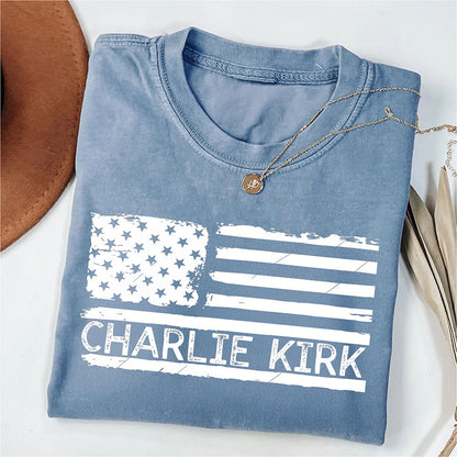 Patriotic Charlie Kirk Memorial Comfort Colors Shirt | RIP Charlie Kirk Tribute Tee | Human Rights T-Shirt 682896
