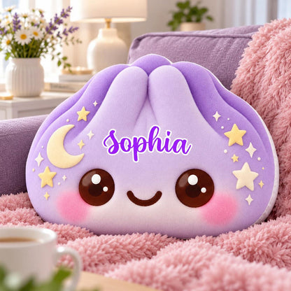 Personalized Kawaii Dumpling Pillow, Custom Name Rainbow Squishy Cushion, Rainbow Squishy Toy For Kid 686928 WFD