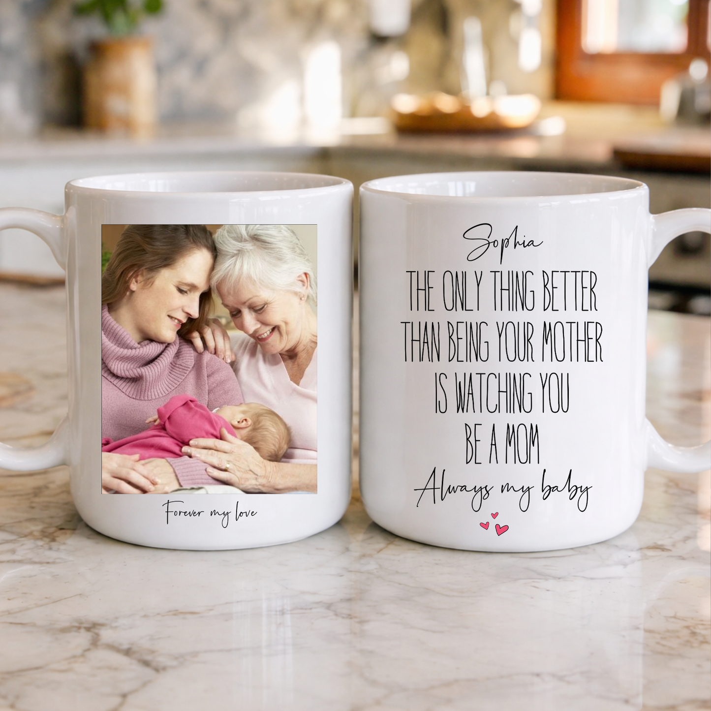 Personalized The Only Thing Better Than Being Your Mother Mug | New Mom Present White Mug Accent Mug | Gift For Daughter From Mom 684726