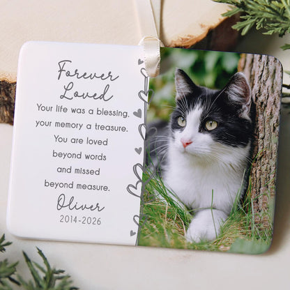 Custom Dog Cat Memorial Photo Ceramic Ornament, Personalized Christmas Gift For Pet Lover 686790 WFD