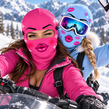Personalized Funny Ski Mask, Custom Cute Lips & Bows Winter Balaclava 686660 WFD