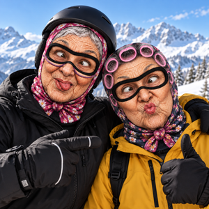 Funny Grandma Balaclava Ski Mask, Smiley Face Winter Mask, Novelty Snowboard Skiing Gift 686540 WFD