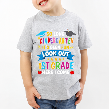 Look Out Here I Come Kids Shirt, Personalized Back To School Tee, First Day Of School Toddler Shirt 685489