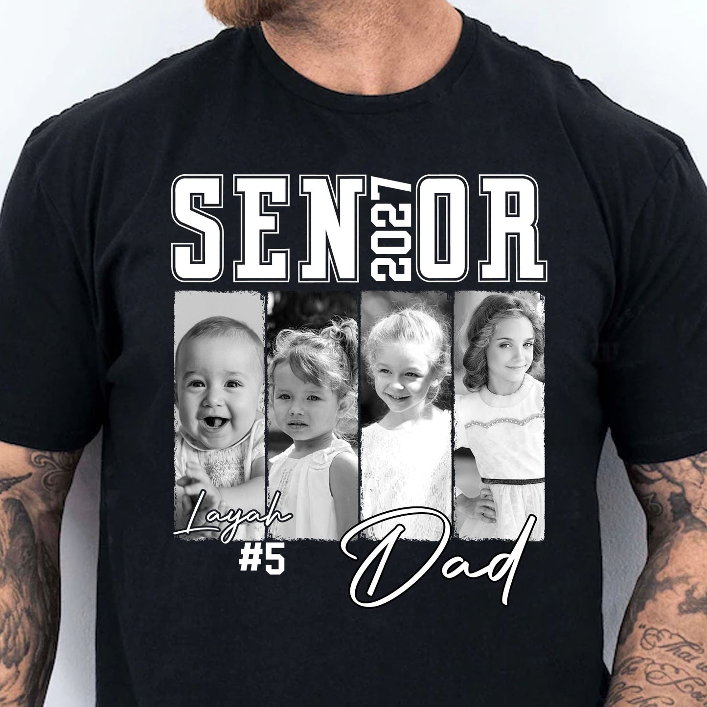 Custom Photo Senior Dad & Mom 2027 Dark Shirt, Personalized Graduation Tee, Proud Senior Parents Gift 685802