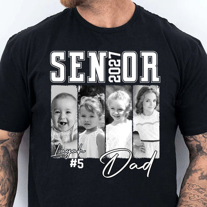 Custom Photo Senior Dad & Mom 2027 Dark Shirt, Personalized Graduation Tee, Proud Senior Parents Gift 685802