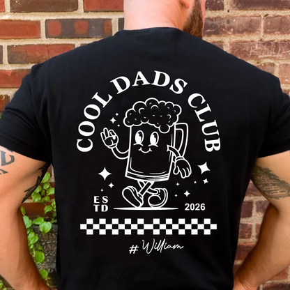 Personalized Cool Dads Club Backside Shirt, Custom Name Dark Tee, T-Shirt Gift For Father's Day 684871