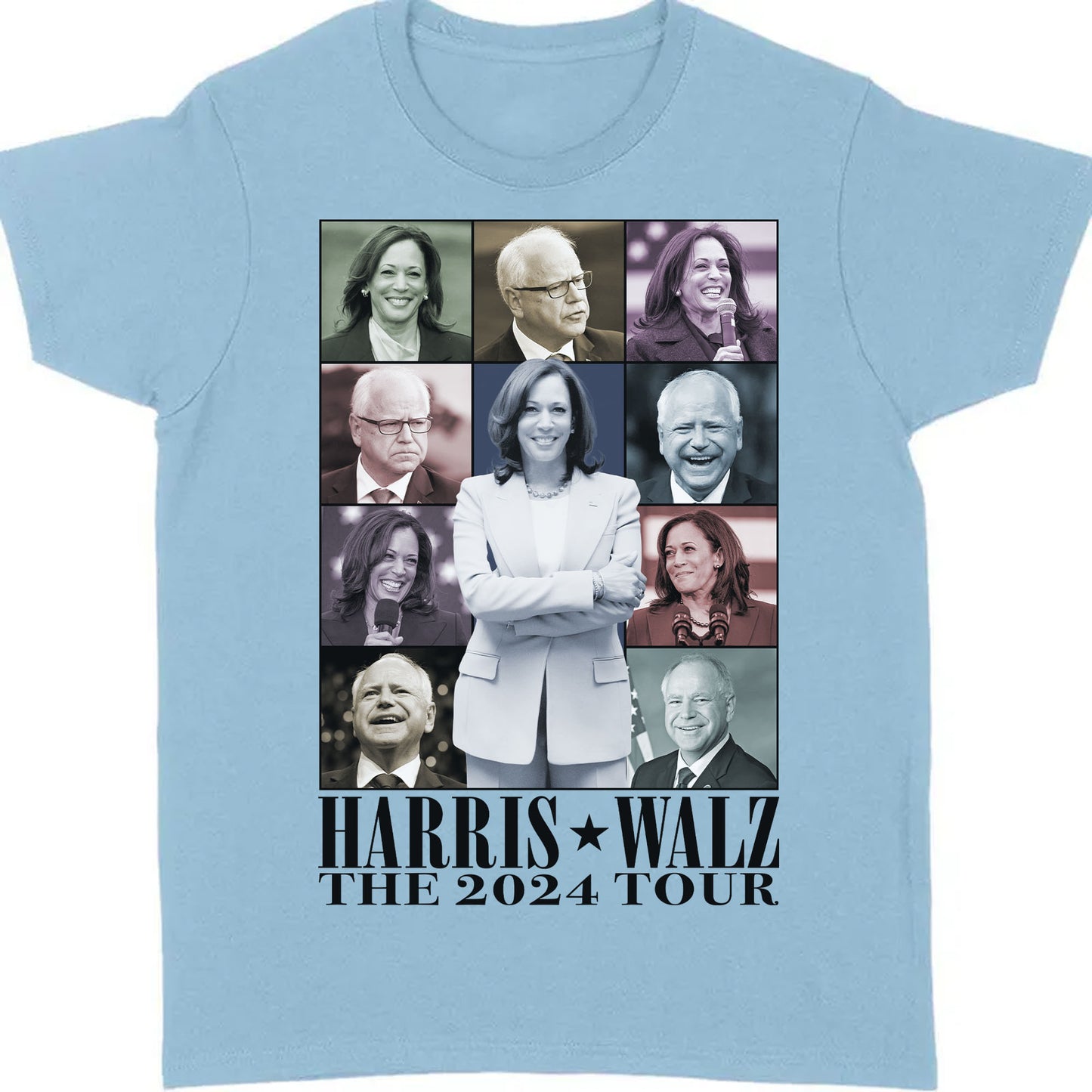 Harris Walz The Eras Tour Shirt | Kamala Harris 2024 Shirt | Tim Walz 2024 Shirt | Democrat Shirt Bright C1461 - KH2