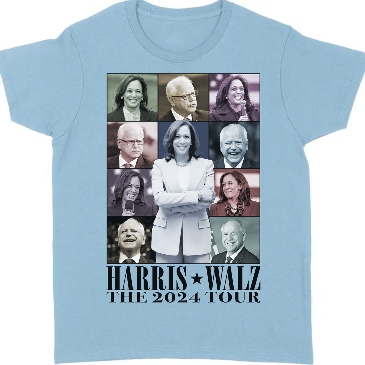Harris Walz The Eras Tour Shirt | Kamala Harris 2024 Shirt | Tim Walz 2024 Shirt | Democrat Shirt Bright C1461 - KH2