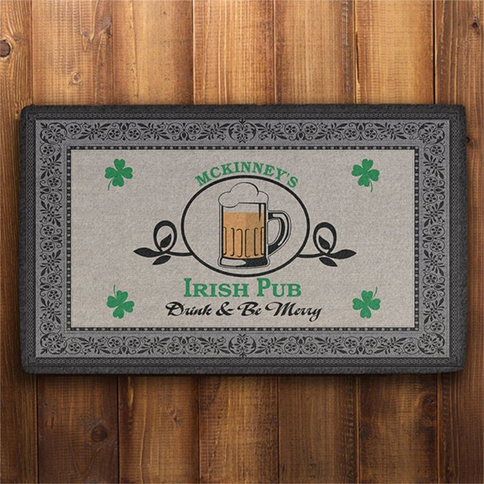 Irish Pub St. Patrick's Day Personalized Custom Door Mat