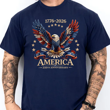 USA 250th Anniversary Dark Shirt, Independence Day Tee, Patriotic 4th Of July Shirt 685279